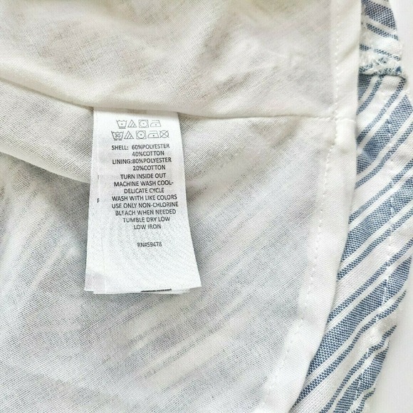 Girls 6 Pinstripe Chambray Max Studio Dress Worn Once Easter Like Seersucker - Picture 7 of 7